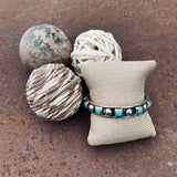 Square + Circle Mix SS & Turq Bangle