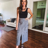 Washed Emerald Cargo Skirt