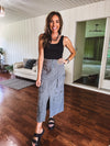 Washed Emerald Cargo Skirt