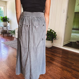 Washed Emerald Cargo Skirt