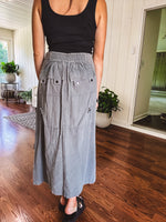 Washed Emerald Cargo Skirt