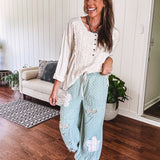 Cream Pintuck Bib Top