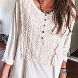 Cream Pintuck Bib Top