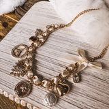 Cream Cutesy Charm Necklace