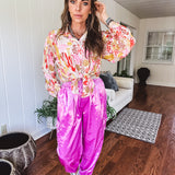 Moss + Rust Cacti Button Up Blouse