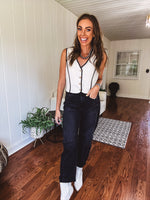 Oatmeal Contrast Edge Button Down Vest