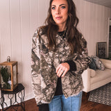 Cute in Camo Denim Stud Detail Jacket