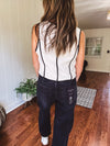 Oatmeal Contrast Edge Button Down Vest