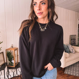 Poly Modal Mock Neck Pullover