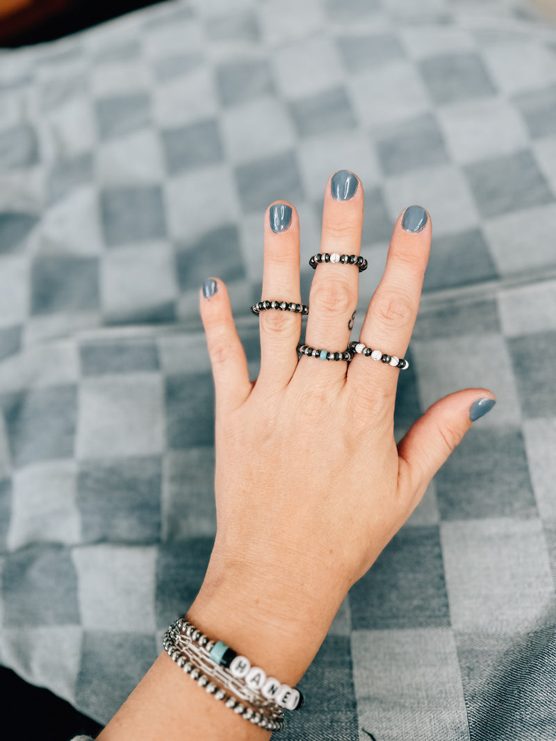 NP Stretchy Stacker Ring Howlite