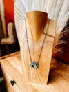 Turquoise Baja Engraved Necklace