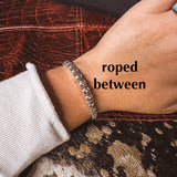 Faux SS Stretch Stackable Bracelet