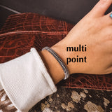 Faux SS Stretch Stackable Bracelet