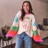 PEACE Chunky Funky Sweater