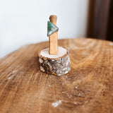 Chrysoprase Triangle Ring OOAK