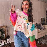 PEACE Chunky Funky Sweater