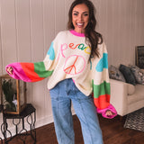 PEACE Chunky Funky Sweater