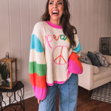 PEACE Chunky Funky Sweater