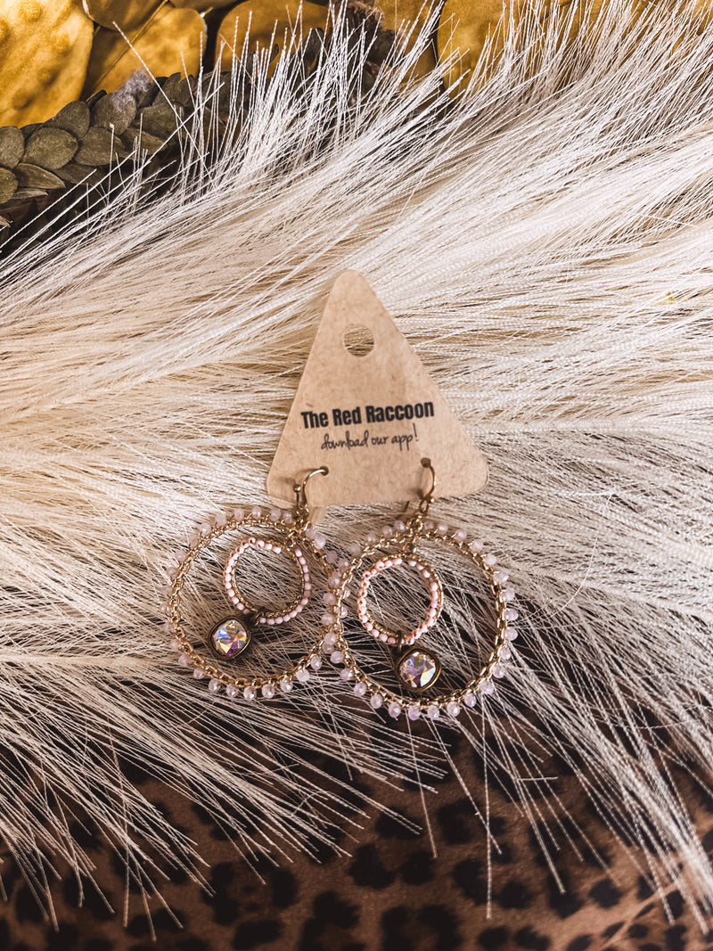 Blush Double Circle Earring