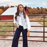 Surviving Wide Leg Dark Wash | Mid Rise