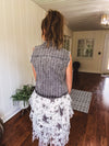 Washed Black Denim Rhinestone Vest