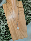 Pave Encrusted Tag Necklace