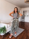 Floral Embroidered Twill Pant