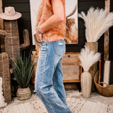 High Rise Vintage Wash Wide Leg Jeans