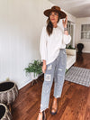 Always On The Road Stripe Crop Patch Pant