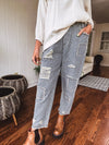 Always On The Road Stripe Crop Patch Pant