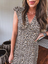 Simply Wild Button V Midi Dress