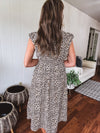 Simply Wild Button V Midi Dress