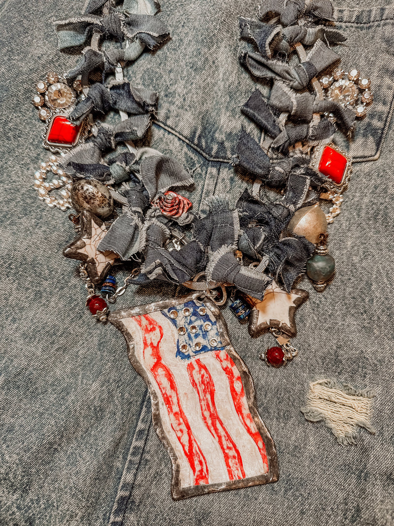 In The Heartland American Flag Choker