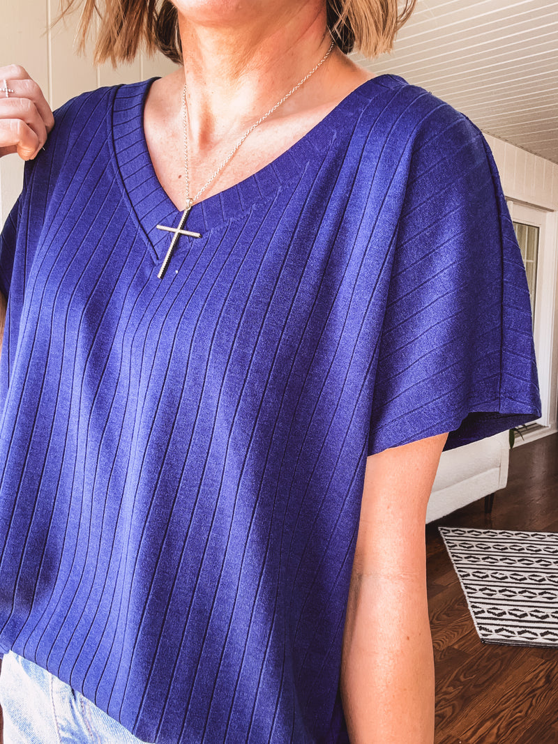 Wide Rib V Neck Bestseller