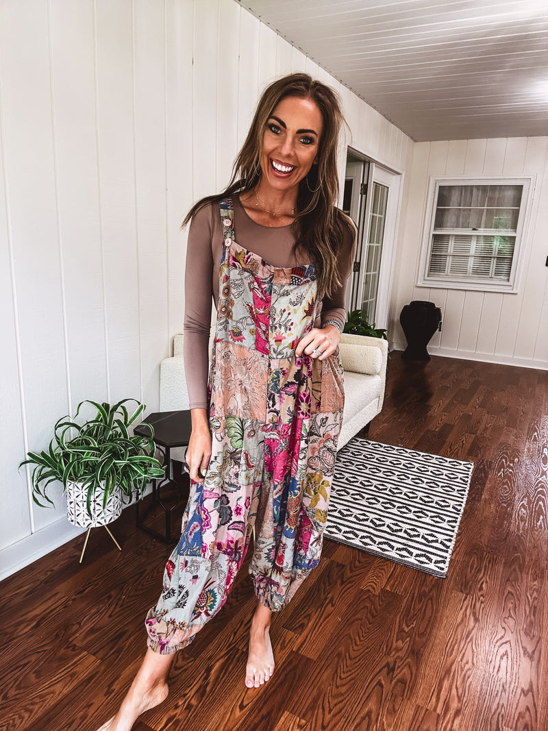 Joyous Jamboree Slouchy Overalls