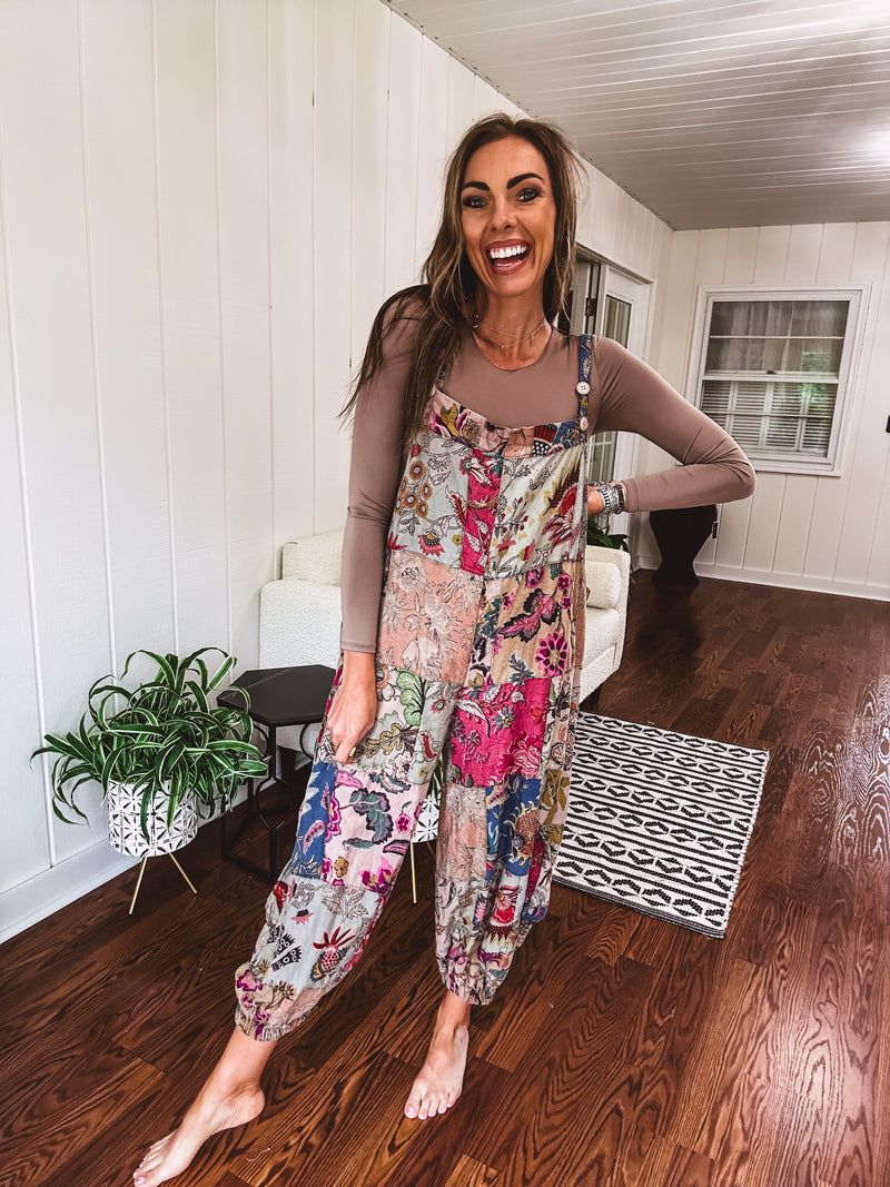 Joyous Jamboree Slouchy Overalls