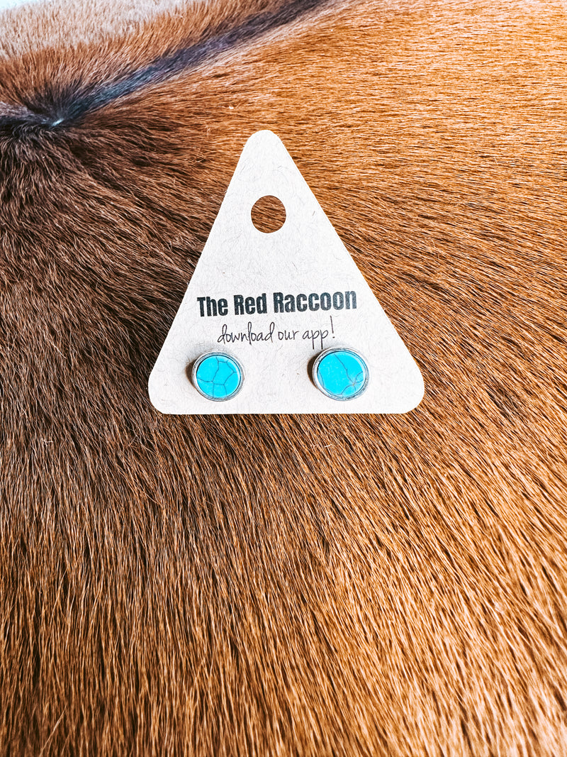 Faux Turq Post Earring