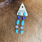 Miranda Faux Turq + Crystal Drop Earring