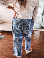 Paisley Denim Patchwork Boyfriend Pant