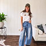 Live Free Denim Panel Seam Jean | Light