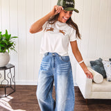 Live Free Denim Panel Seam Jean | Light