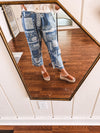 Paisley Denim Patchwork Boyfriend Pant