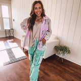 Teal Time Jogger Pant with Crochet