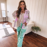 Teal Time Jogger Pant with Crochet