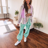 Teal Time Jogger Pant with Crochet