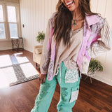 Teal Time Jogger Pant with Crochet