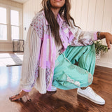 Teal Time Jogger Pant with Crochet