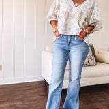 Medium Wash Flare Denim TC | High Rise
