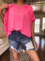 Urban Rib Raw Seam Easy Pullover