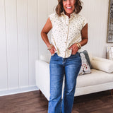 A Touch of Blue Ditsy Floral Vest